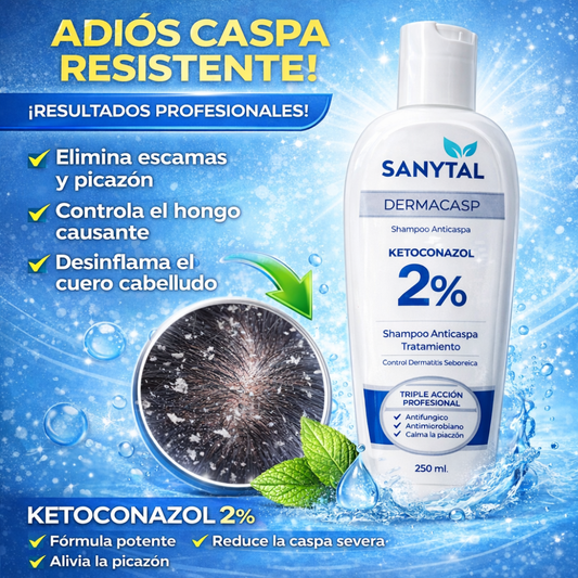 SHAMPOO DERMACASP ( ELIMINA CASPA Y DERMATITIS SEBORREICA) + REGALO - S015