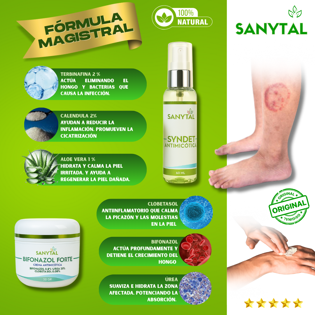 BIFONAZOL FORTE  (ELIMINA TIÑA E INFECCIONES POR HONGO EN LA PIEL)+ JABÓN ANTIMICOTICO SYNDET DE REGALO- - B04