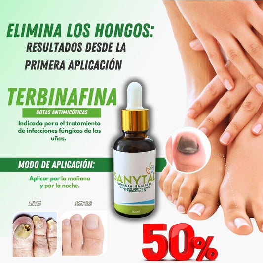 TERBINAFINA EN GOTAS PARA ELIMINAR LOS HONGOS - 50% DSCTO.