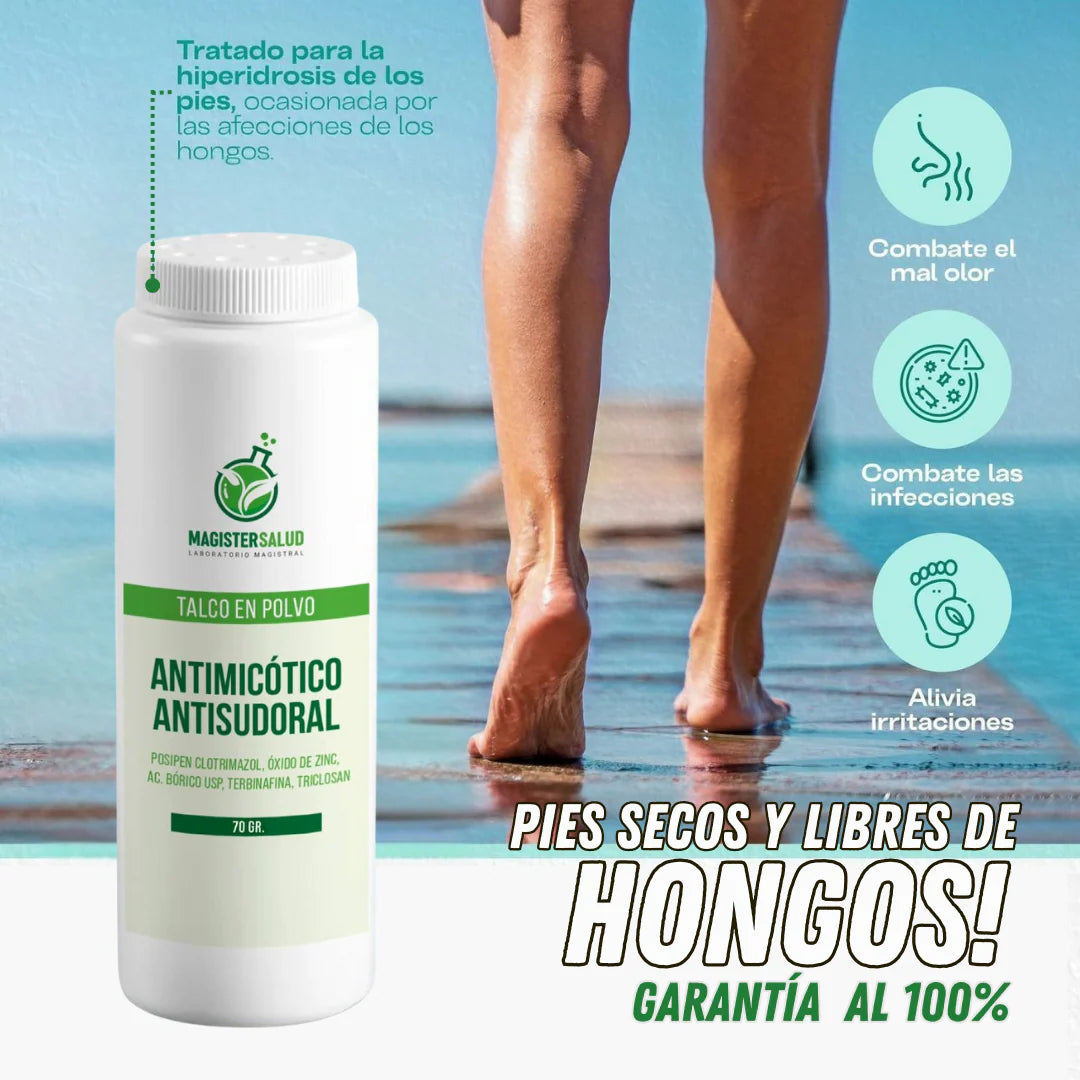 PACK: TERBINAFINA + TALCO ANTIMICÓTICO (ELIMINA HONGOS EN LAS UÑAS Y PIE DE ATLETA) - S033