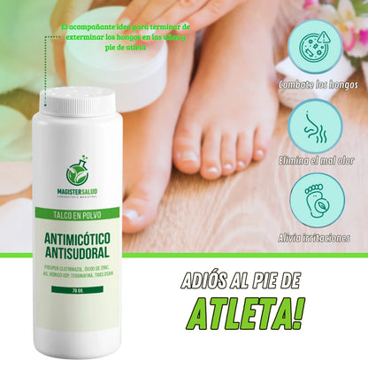 PACK: TERBINAFINA + TALCO ANTIMICÓTICO (ELIMINA HONGOS EN LAS UÑAS Y PIE DE ATLETA) - S033